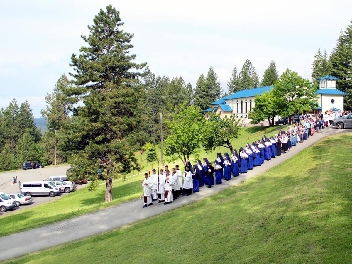 Sisters from Mount St. Michael joined Mary Immaculate Queen Parish for their procession and ceremonies in honor of Our Lady’s Queenship.