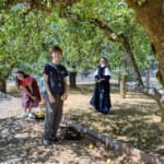 Working in the orchard
