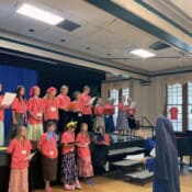 Choir practice at Camp St. Philomena