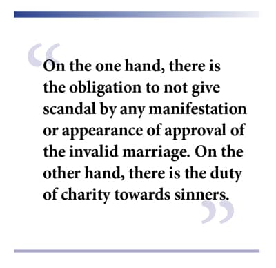 Obligation to avoid scandal by not showing approval, yet duty of charity towards sinners