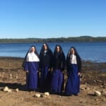 Our four New England Sisters got together for an autumn walk at a nearby lake.