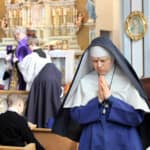 Like the Ninevites of old, we are invited to don sackcloth and ashes and to do penance for our sins. Sisters receive ashes on Ash Wednesday.