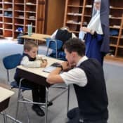 Activities for Catholic Schools Week provided opportunities for students of all ages to work on projects together.