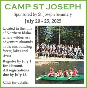 Camp St Joseph for Boys - July 20-25 Northern Idaho