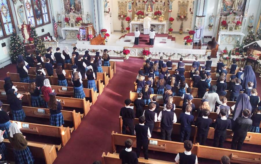 The closing Mass of Catholic Schools week was a high Mass on the Feast of St. John Bosco, sung by the entire student body