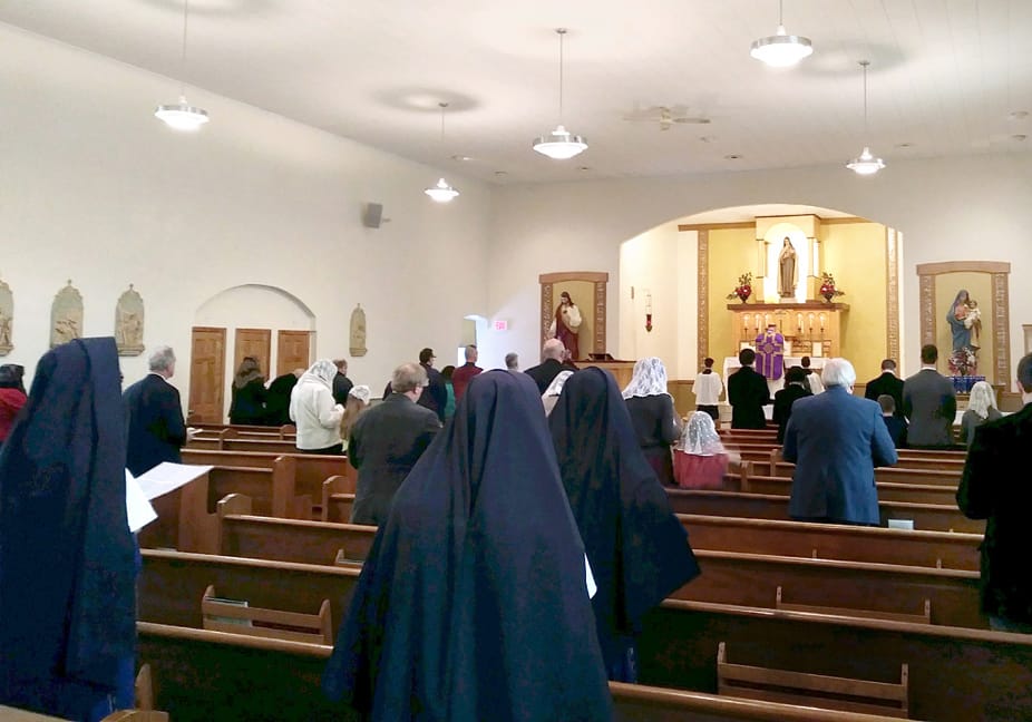 The Sisters from Maine join the Sisters in New Hampshire as the choir for a High Mass on the Second Sunday of Lent.